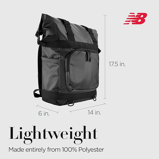 Concept One New Balance Tactical Laptop Backpack Pro Players Performance Bag for Men and Women Black 17.5 Inch