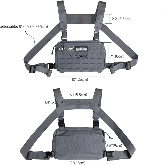 EXCELLENT ELITE SPANKER Tactical Chest Rig Pack EDC Chest Bag Molle Utility Chest Pouch for Outdoor Hunting Workouts Hiking
