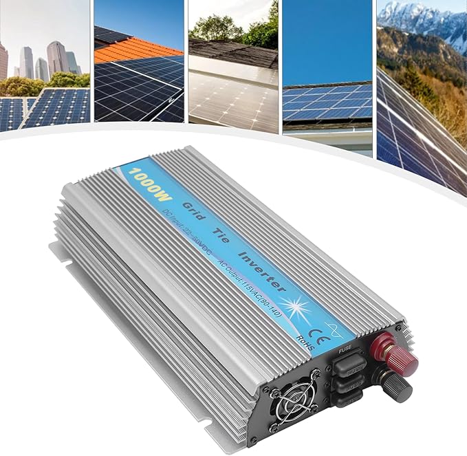 1000W Grid Tie Inverter MPPT Pure Sine Wave 22-50VDC Solar Input AC90-140V Output Solar Inverter for 12V Solar Panel