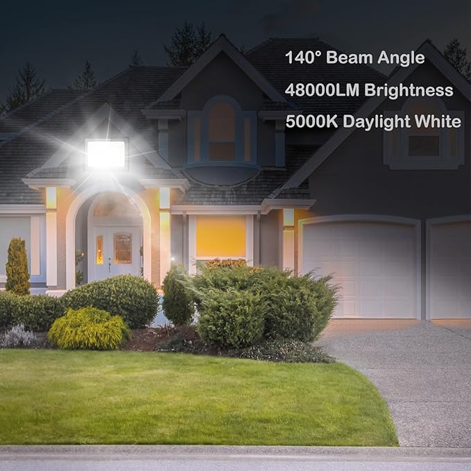 400W LED Stadium Flood Lights OutdoorSuper Bright LED Arena Lights 85-265V IP66 Waterproof 5000K Daylight White Commercial Lighting for Sports Fields and Counts(2 Pack)