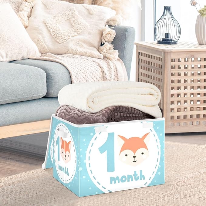 1_month Storage Container with Lid Foldable Organization Storage Storage Bins for Clothes for Home Studyroom Dormroom