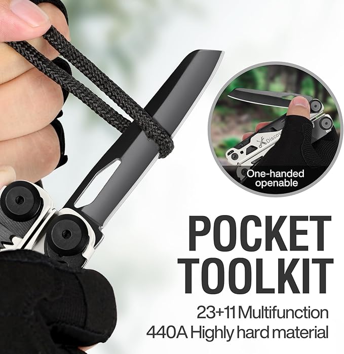 MIAOKE Multitool 23 in 1 with Premium Gift Box Screwdrivers Saw Screwdrivers Bottle Opener Pliers Camping Knife Cool Gadgets for Men Best Gift for Boyfriend Son Dad Him Husband (White)