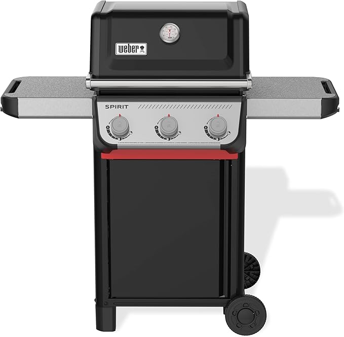 Weber Spirit E-310 Liquid Propane Gas Grill for Outdoor Cooking and BBQ 3 Burners Black – Porcelain-Enameled Cast-Iron Grates &amp Snap-Jet Ignition