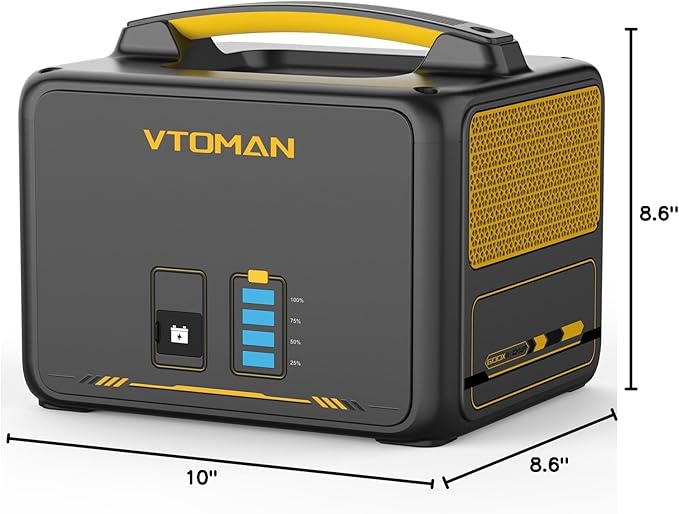 VTOMAN Jump 600X Extra Battery 640Wh for Jump 600X Portable Power Station LiFePO4 (LFP) Backup Expansion Battery with BMS Protection