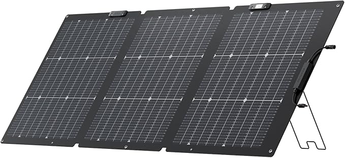 EF ECOFLOW 160 Watt Portable Solar Panel for Power Station Foldable Solar Charger with Adjustable Kickstand Waterproof IP68 for Outdoor Camping RV Off Grid System
