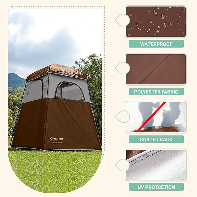 KingCamp Camping-Privacy-Shelters Camping Shower Tent with Shower Bag