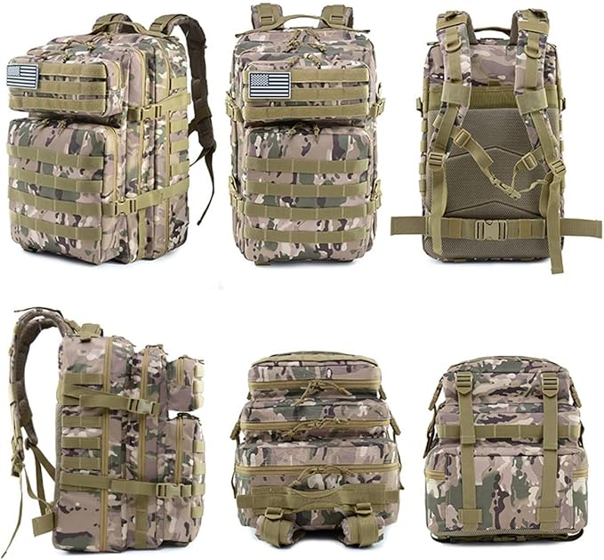45L Military Backpack Tactica Rucksack Outdoor Assault Pack Hiking Travel Rucksacks