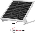 VEVOR 20W 12V Solar Battery Trickle Charger Maintainer Mono Solar Panel Battery Charger with Built-in MPPT Controller &amp Adjustable Mount Bracket IP65 Waterproof for Car Boat RV Trailer House Roo