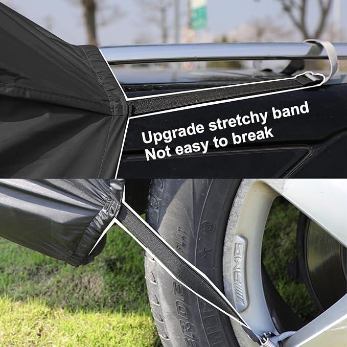 SUV Tent Car Awning UPF 50++ with Portable Waterproof Storage Bag Tear-Resistant Large Space Good Vision Smooth Ventilation Suitable for Outdoor Beach Camping Auto Canopy Shade…