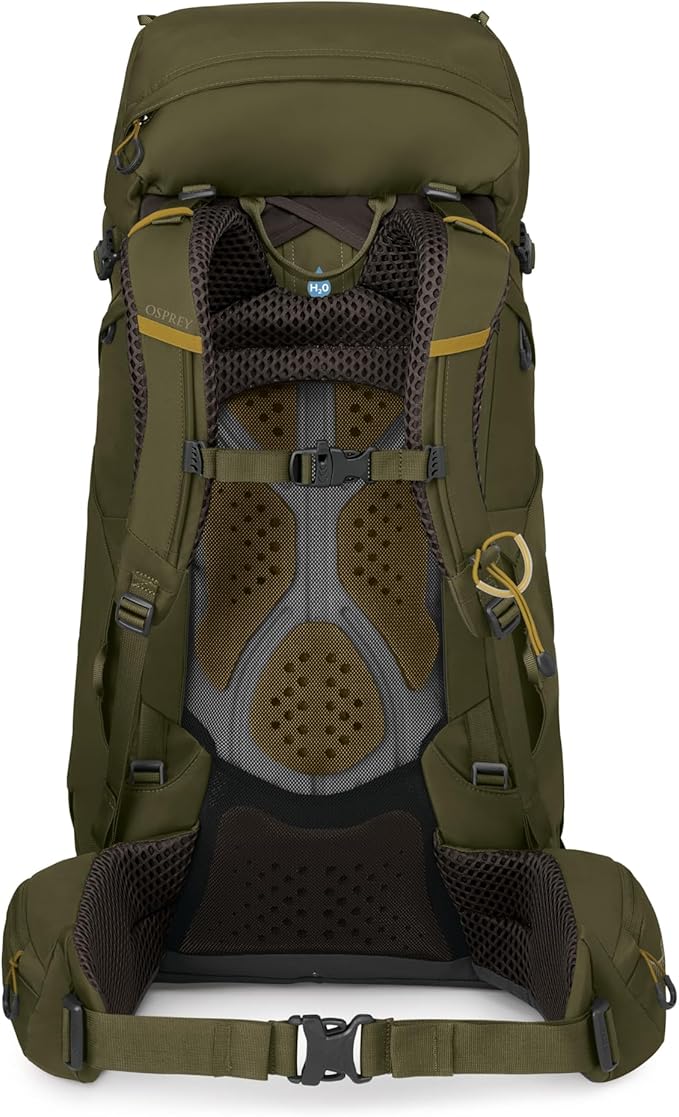 Osprey Kestrel 48L Men's Backpacking Backpack - Hiking &amp Camping Bag with Waterproof Raincover Moss Green Large/X-Large