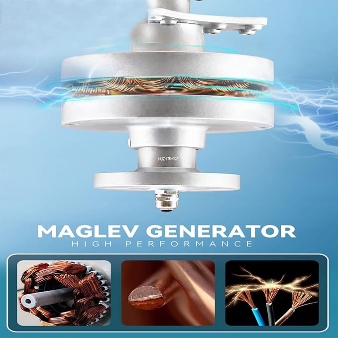 10000W Wind Turbine Vertical Wind Generator Kit 220V Wind Power Generator for Marine RV Home Windmill Generator Suit for Hybrid Solar Wind System
