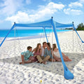 Beach Tent Sun Shelter with UPF 50+ UV Protection Beach Canopy Sun Shade 11x11 FT with Sandbags Poles and Ground Pegs and Anti-Wind Ropes Pop Up Tent for Camping Backyard and Picnics