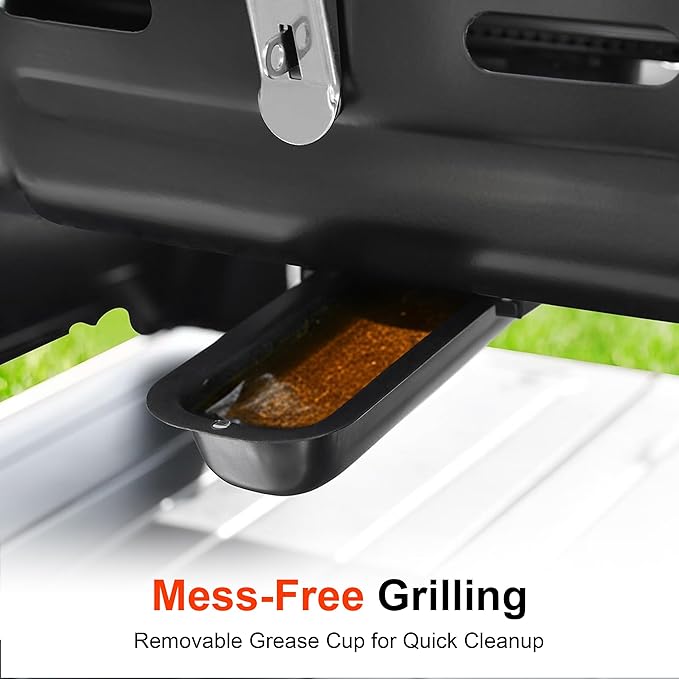 BRANDMAN GRILLS SINCE 1987 Portable Propane Gas Grill 1-Burner Tabletop Compact BBQ Grill with Folding Legs and Lockable Lid for Camping Tailgating &amp Outdoor Cooking Hassle-Free Setup