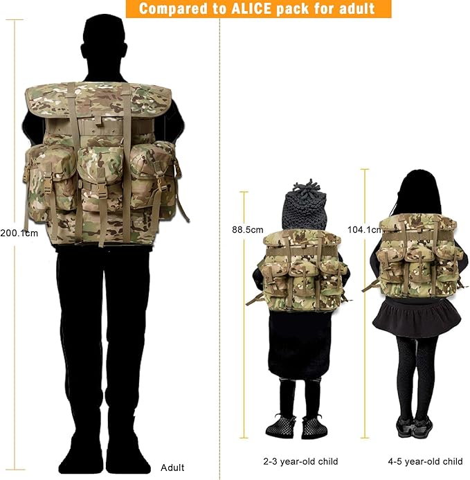 MT Mini ALICE Pack for Kids Military Army Style Children Rucksack