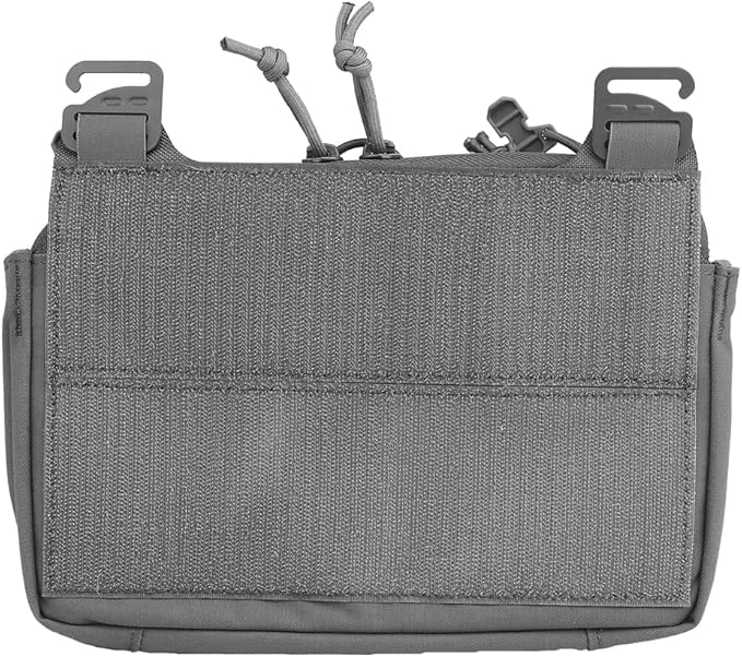 Removable Tactical G-Hook Front Flap Double Stack Abdominal Fanny Pack with 5.56mm Triple Magazine Insert and Kangaroo Pouch