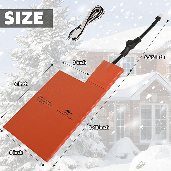 Battery Heater Pad for Generac 7101Battery Warmer Pad Outdoor Cold Weather Kit for Generac 9KW-22KW 2008+ Air Cooled Standby Generator