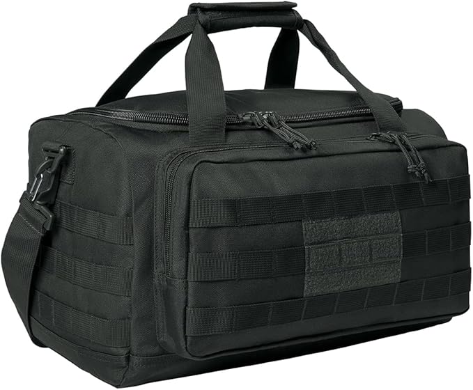 Tactical Gear bag Heavy Duty Duffel Gym bag/Tactical Backpack Custom Embroidered with your own text (Charcoal)