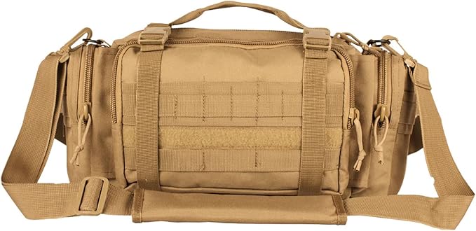 FOX OUTDOOR PRODUCTS Jumbo Modular Deployment Bag | Tactical Shoulder Bag Waist Pack &amp Go-Bag w/ Organizer Pockets &amp Webbing