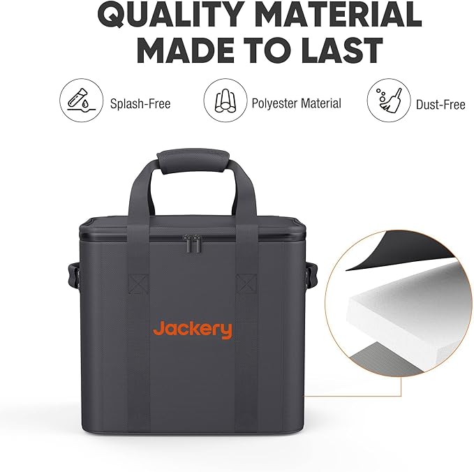 Jackery Carrying Case Bag (L Size) for Explorer 1000 Plus/1500/1500 Pro/2000 Pro Plus Portable Power Station - Black (Power Station Not Included)