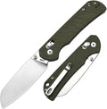 CJRB Lyrid Folding Knife 3.15'' AR-RPM9 Steel Blade with G10 Handle Crossbar Lock Sharp EDC Knife for Men Women Camping Survival Hiking(J1953 Green)