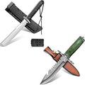 Purple Dragon Damascus Camping Knife &amp Japanese Tanto with Sheaths