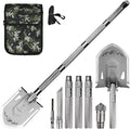 13-in-1 MultitoolFolding ShovelHeavy Duty 3Cr13Mov Steel Multi-Purpose Camping Shovel for Off-Road Gardening Beach Snow Digging &amp Emergency Use with Aluminum Handle and Carry Bag