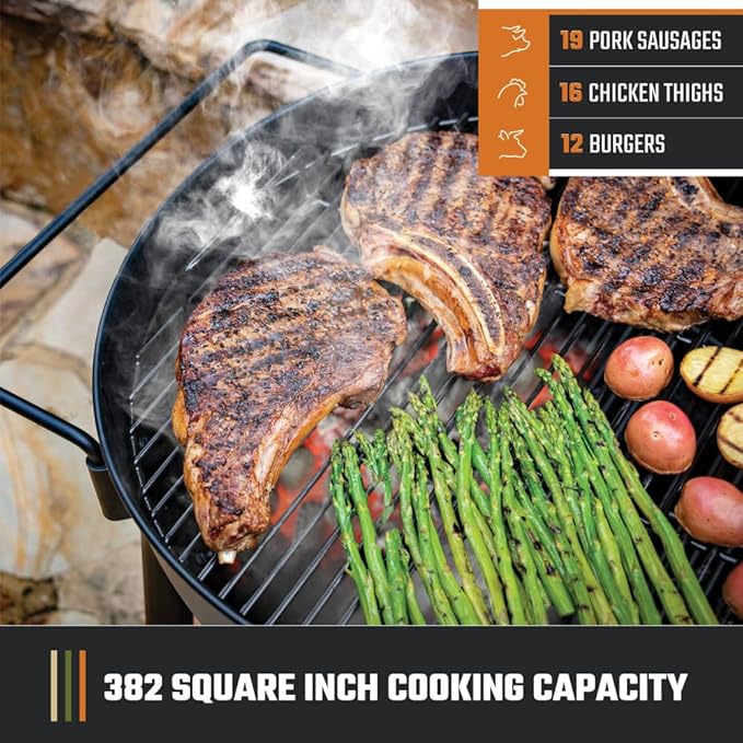 Oklahoma Joe's Blackjack 21.5 in. Heavy-Duty Kettle Charcoal Grill with 382 sq. in. Cooking Area Black