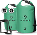 Earth Pak Waterproof Dry Bag - Roll Top Waterproof Backpack Seafoam Green 5L &amp 10L