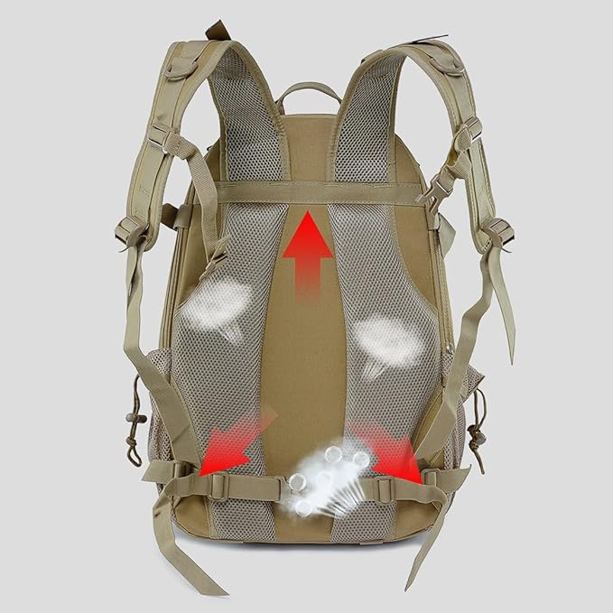 Military Tactical Backpack for Men and Women 30L Small Assault Pack Bag Rucksack with Molle System (Jungle Camouflage)
