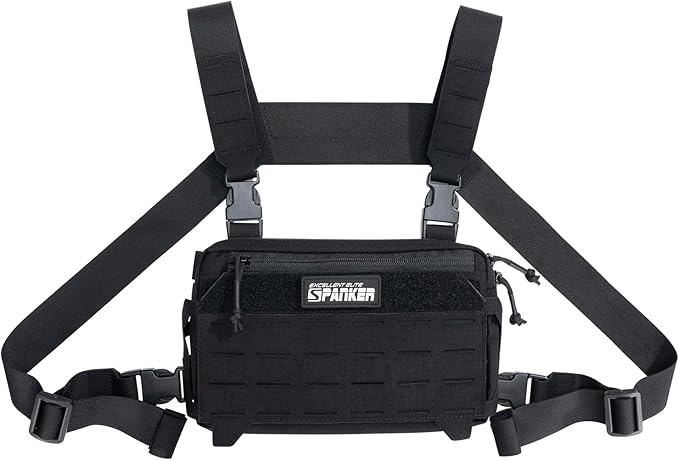 EXCELLENT ELITE SPANKER Tactical Chest Rig Pack EDC Chest Bag Molle Utility Chest Pouch for Outdoor Hunting Workouts Hiking
