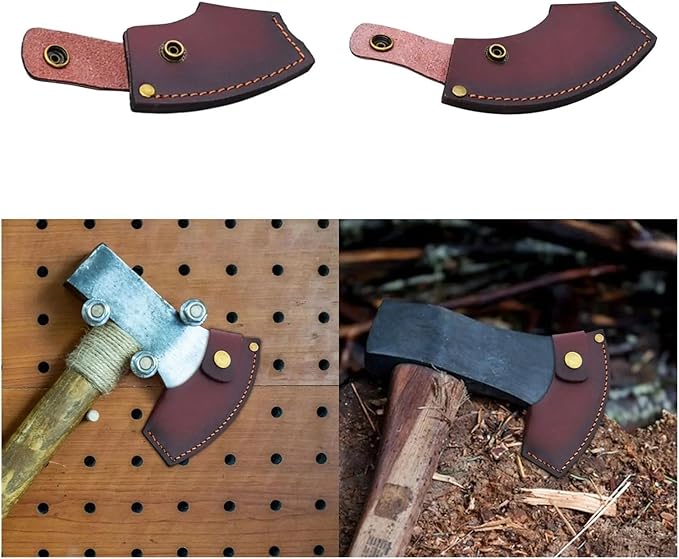 Hatchet Sheath 2pcs Blade Cover Sheath Head Holster Hatchet Protector Snap Protetive Case for(11cm)