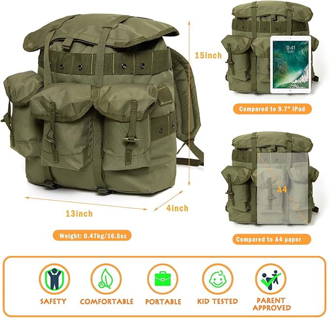 MT Mini ALICE Pack for Kids Military Army Style Children Rucksack