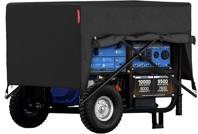 Porch Shield Generator Covers Running - Heavy Duty Waterproof Generator Rain Tent Shelter for 3500-12000 Watt Black