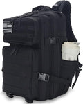45L/25L/9L Tactical Backpack for Men and Women Military Heavy Duty Molle Backpack Army Assault Pack Travel Camping Gym Work Rucksack Daypack (Black Large 45L)