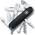 Victorinox Climber Swiss Army Knife 14 Function Swiss Made Pocket Knife with 2 Blades Corkscrew and Screwdriver - Black