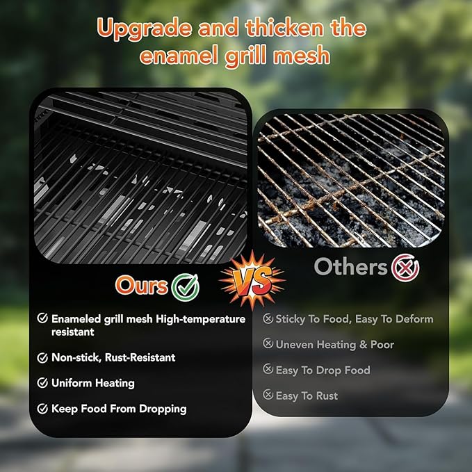 3-Burner Propane Gas Grill with Side Burner 34000 BTU Stainless Steel BBQ Grill – Heavy-Duty Porcelain-Enameled Grates for Patio and Outdoor Cooking