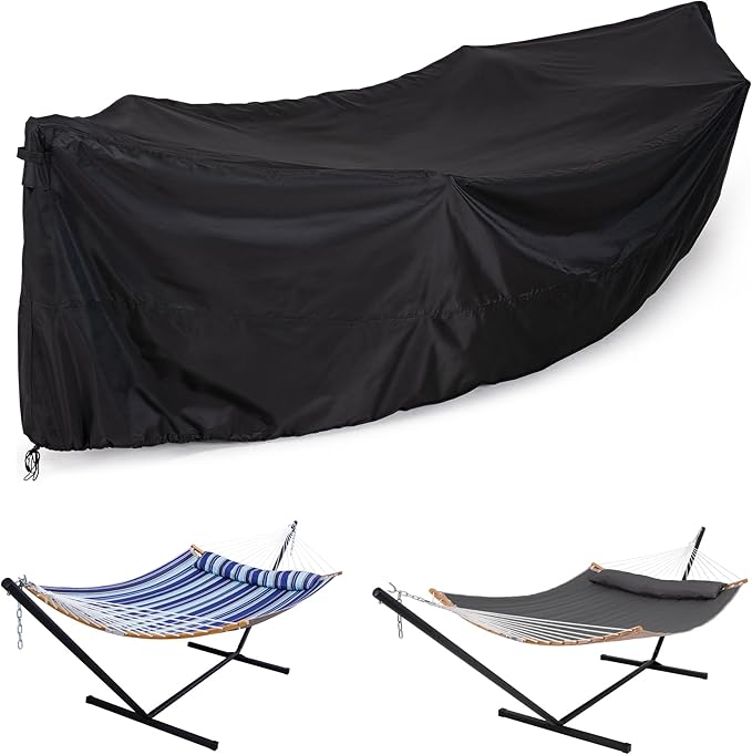 Thickened Cover for 12FT Hammock Stand 210D Waterproof Cover With Handles and Vents Black