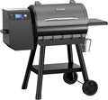 Electric Wood Pellet Grill 456 SQ.IN Cook Area Pellets Grill 16LBS Hopper Pellet Smoker Grill 500 Degree Max Temperature&ampAuto Feed 8 in 1 BBQ Grill Outdoor with Meat Probe Grease Bucket
