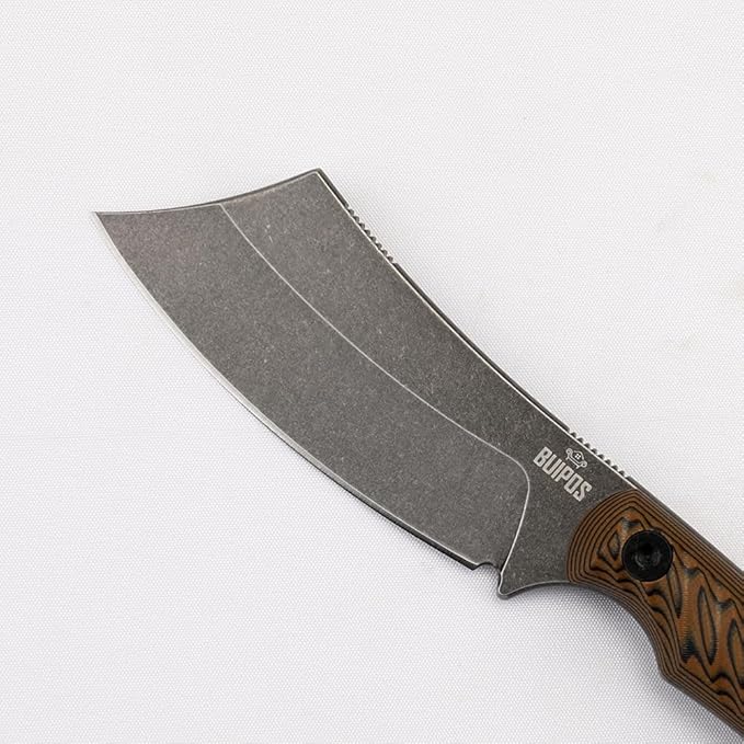 3.3 Inch DC53 Fixed Blade Outdoor Camping Straight Knife with Kydex Sheath Gift for Men (Yellow handle black blade)
