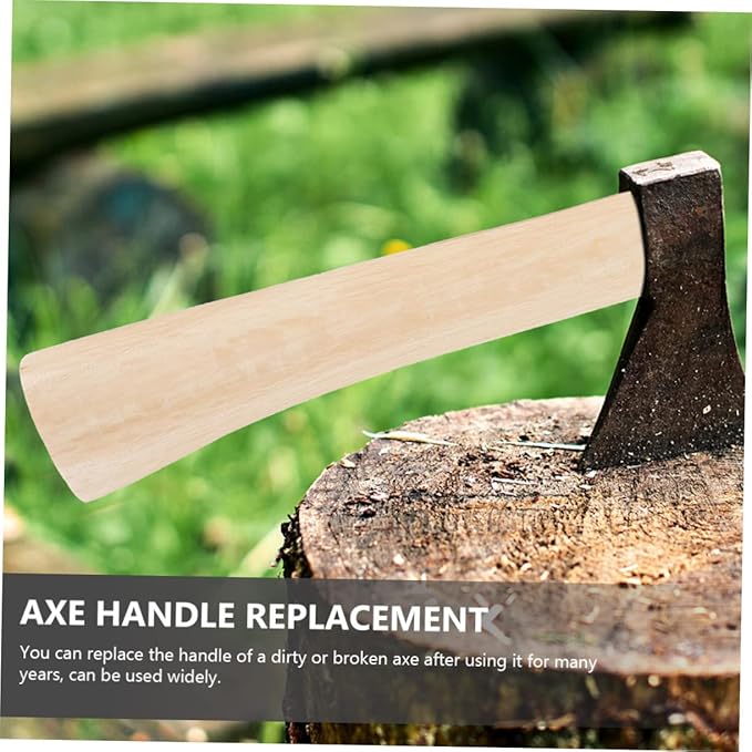 Mikikit 2sets Outdoor Axe Handle Replacement Handle for Axe Easy to Install for Camping and Outdoor Use