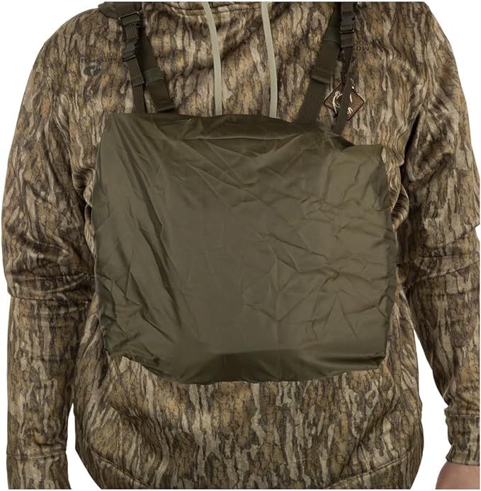 Drake Run-N-Gun Turkey Camo Lightweight Chest Pack for Hunting | 600D Polyester Rip-Stop with PVC Backing | Removable Bino Harness &amp Multiple Pockets