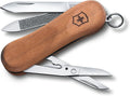 VICTORINOX 0.6421.63 Executive Wood 81 Swiss Army Knife Multi-functional Knife Trekking Hiking Wavy Blade Scissors Nail File Swiss Multi-Tool with 5 Functions