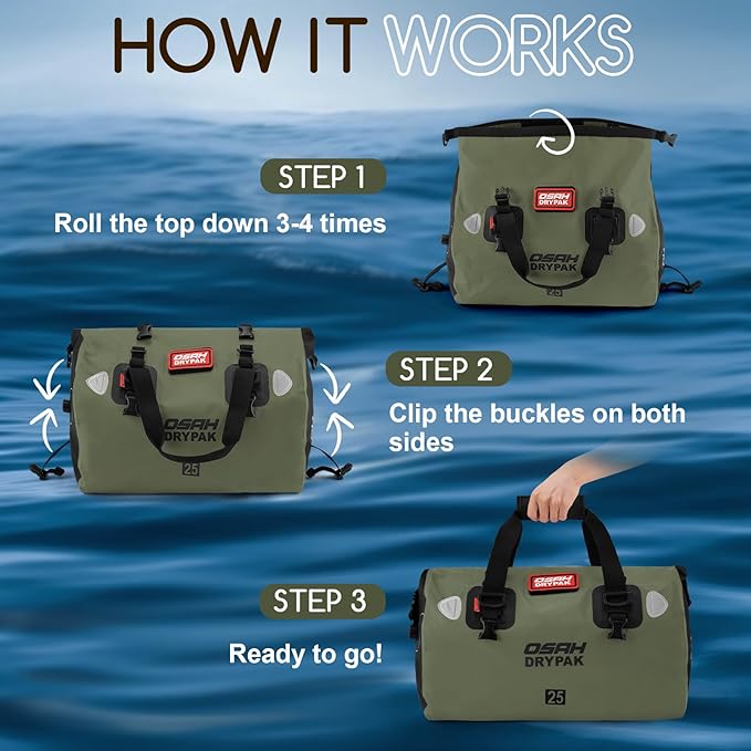 25L Waterproof Duffel Bag &amp 25L Dry Bag