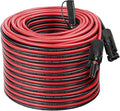 MOOKEERF 100FT 10AWG Solar SAE Connector Extension Cable for RV Caravan Motorcycles Automobiles Trucks Travel Trailers and Outdoor Solar Installations with SAE Polarity Reverse Adapter
