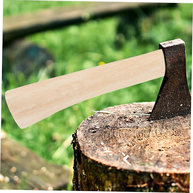 Hemoton 2-Pack Ergonomic Wooden Axe Handle Replacement for Outdoor Use Sturdy Hardwood Grip Compatible Hatchets and Axes