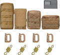 4 Pack Tactical Molle PouchesMolle Backpack AttachmentsSmall Tactical Pouch for Backpack