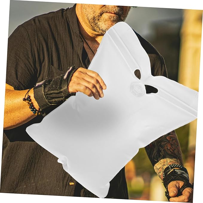 Beaupretty Portable Water Storage Bag Plastic Camping Showers Plastic Camp Showers Outdoor Showers Portable Camp Shower Outdoor Camping Accessory Camping Bag Plastic Shower Bag PVC White