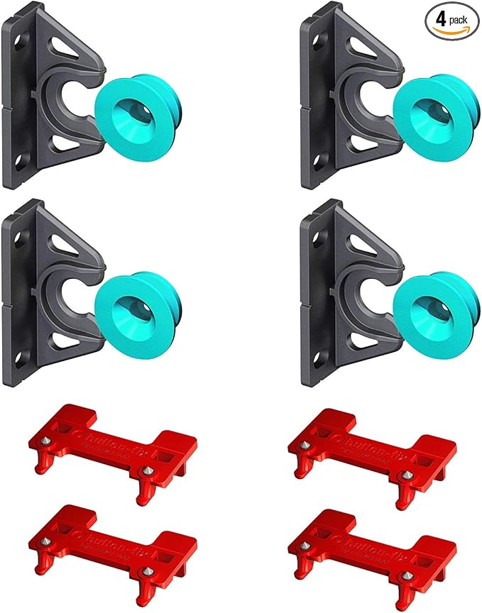 Button Fix Type 2 Bracket Marker Connecting 90 Degree Panels with New Upgraded Button (4 Sets + 4 Marker Guides)