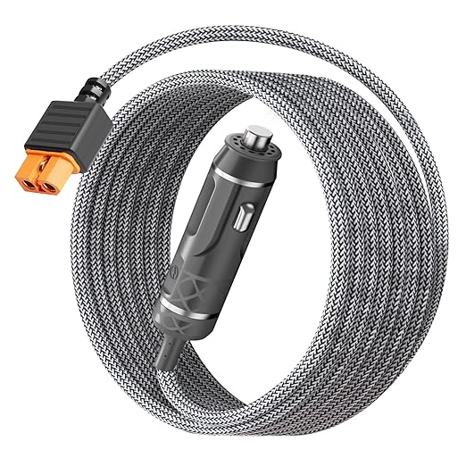 TAIFU 12V/24V XT60i Car Charger Cable for Anker SOLIX Series C300C1000EF ECOFLOW River Delta 3 2 Pro Max PlusBluetti AC2A AC70 AC50B EB55 Portable Power StationDJI Power 1000 500 Solar Generator