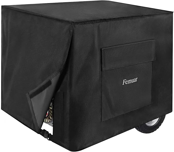 Outdoor Generator Covers Waterproof Heavy Duty 600D Oxford Portable Generator Cover Universal for 5500-15000 Watt Portable Generators 38x28x30 in